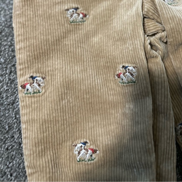 Ralph Lauren / 2-Piece Striped Shirt & Corduroy Embroidered Overalls Set - Picture 5 of 13